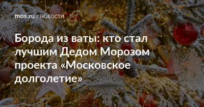 Борода из ваты: кто стал лучшим Дедом Морозом проекта «Московское долголетие»