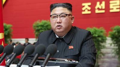 Телевидение КНДР показало запись выступления Ким Чен Ына на съезде ТПК