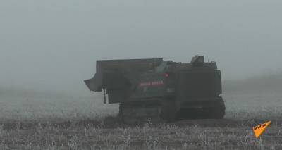 Российские миротворцы задействовали "Уран" при разминировании Степанакерта - видео