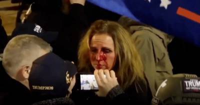 В Вашингтоне произошли столкновения между полицией и поклонниками Трампа (видео)