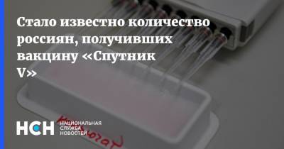 Стало известно количество россиян, получивших вакцину «Спутник V»