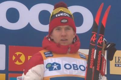 Большунов занял первое место в рамках лыжной многодневки "Тур де Ски"
