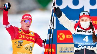 Золотой дубль: Большунов и Ступак выиграли гонки преследования на «Тур де Ски»