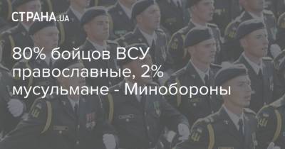 80% бойцов ВСУ православные, 2% мусульмане - Минобороны