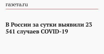 В России за сутки выявили 23 541 случаев COVID-19