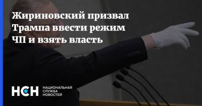 Жириновский призвал Трампа ввести режим ЧП и взять власть