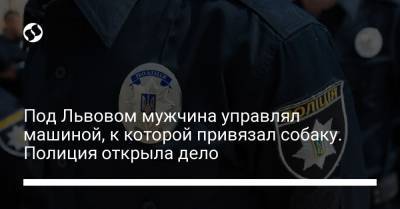 Под Львовом мужчина управлял машиной, к которой привязал собаку. Полиция открыла дело - liga.net - Львов - Новояворовск
