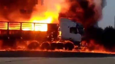 Взрыв уничтожил грузовик на границе Сирии и Иордании