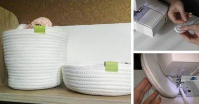 Бюджетная идея для уюта: интерьерная корзинка из шнура
