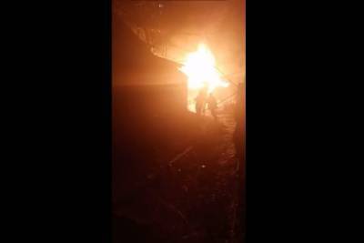 Сарай сгорел около церкви Воскресения Христова в центре Читы