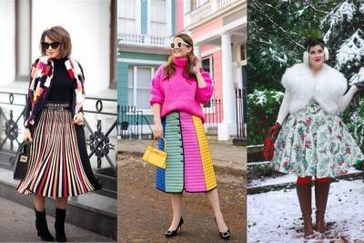 Как носить юбку зимой: 20 стильных и молодежных нарядов