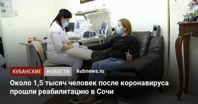 Около 1,5 тысяч человек после коронавируса прошли реабилитацию в Сочи