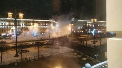 Центр Петербурга заволокло туманом из-за прорыва труб