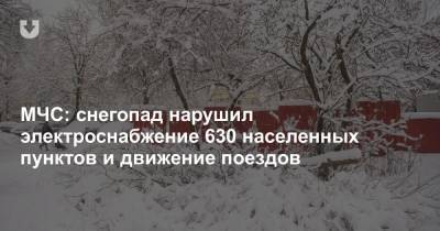 МЧС: снегопад нарушил электроснабжение 630 населенных пунктов и движение поездов - news.tut.by - Белоруссия - Минск