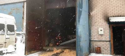 Частный гараж чуть не сгорел на севере Карелии, есть пострадавший (ФОТО)