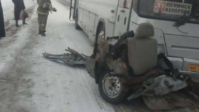 В ДТП с автобусом в Кемеровской области погиб человек