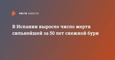 В Испании выросло число жертв сильнейшей за 50 лет снежной бури