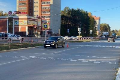 Автомобиль «Киа» сбил шестилетнего велосипедиста на переходе в Заречном
