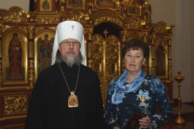 Патриарх Кирилл наградил Ольгу Щетинкину орденом Русской православной церкви