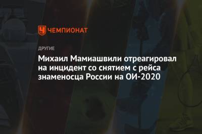 Михаил Мамиашвили отреагировал на инцидент со снятием с рейса знаменосца России на ОИ-2020
