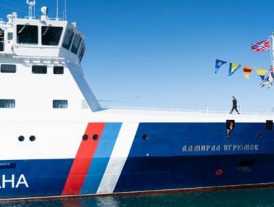 Ледовое судно «Адмирал Угрюмов» усилит охрану российской границы на Сахалине