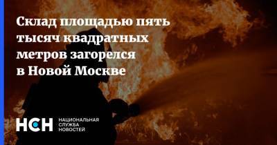 Склад площадью пять тысяч квадратных метров загорелся в Новой Москве