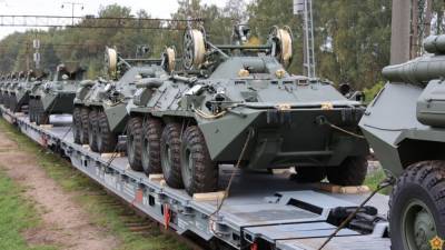 Россия поставила партию бронетранспортеров БТР-82А в Белоруссию