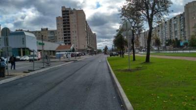 Восстановление благоустройства на проспекте Большевиков продлится до 15 ноября