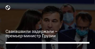 Саакашвили задержали – премьер-министр Грузии