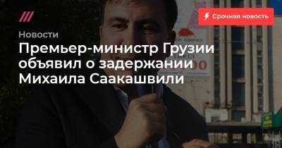 Премьер-министр Грузии объявил о задержании Михаила Саакашвили