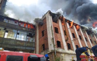 Пожар на бывшем заводе в Мукачево потушили