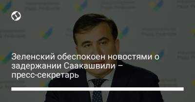 Зеленский обеспокоен новостями о задержании Саакашвили – пресс-секретарь