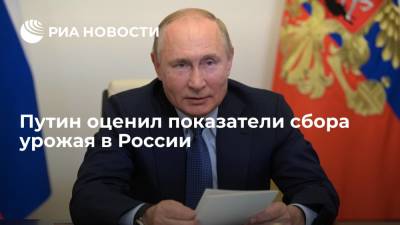 Путин: Россия сохраняет высокие позиции по сбору урожая зерновых, несмотря на COVID-19