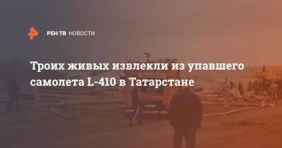 Троих живых извлекли из упавшего самолета L-410 в Татарстане