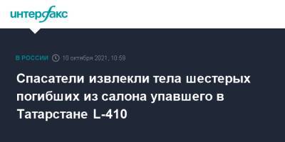 Спасатели извлекли тела шестерых погибших из салона упавшего в Татарстане L-410