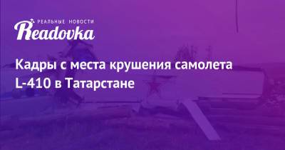 Кадры с места крушения самолета L-410 в Татарстане