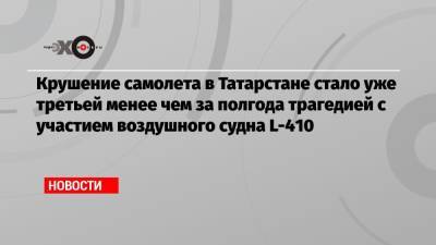 Крушение самолета в Татарстане стало уже третьей менее чем за полгода трагедией с участием воздушного судна L-410