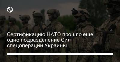 Сертификацию НАТО прошло еще одно подразделение Сил спецопераций Украины