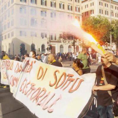 В Риме задержали 12 участников беспорядков