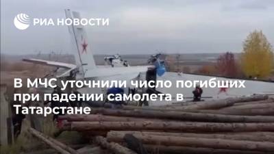 В МЧС заявили, что при падении самолета в Татарстане погибли 15 человек