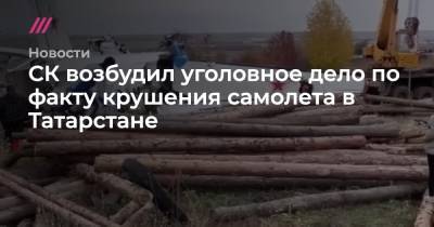 СК возбудил уголовное дело по факту крушения самолета в Татарстане
