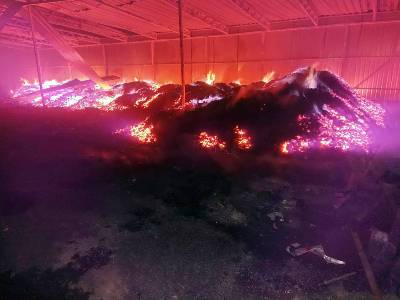В Смоленской области в пожаре сгорело 40 тонн угля
