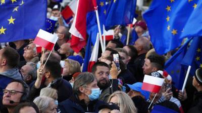 Польша: демонстрации в поддержку ЕС