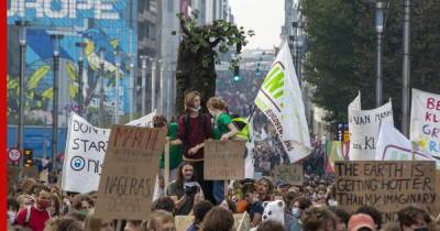 Десятки тысяч человек в Брюсселе вышли на акцию по борьбе с изменением климата