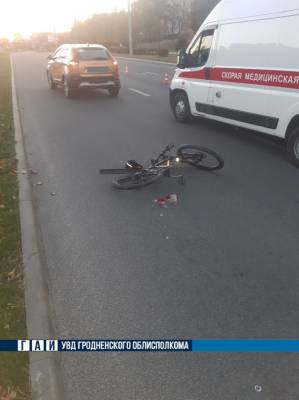 Воскресное ДТП в Гродно: водителя "ослепило" солнце - велосипедист госпитализирован