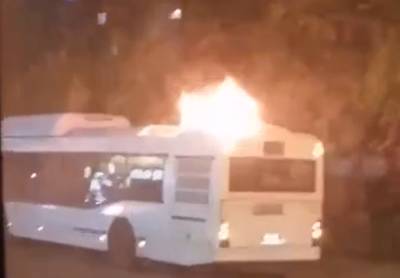 Ещё один рейсовый автобус сгорел в Ростове-на-Дону в воскресенье, 10 октября 2021 года