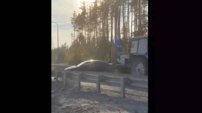 На опасном повороте в Воронеже произошла массовая авария с трактором