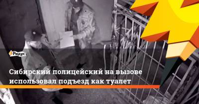 Сибирский полицейский на вызове использовал подъезд как туалет