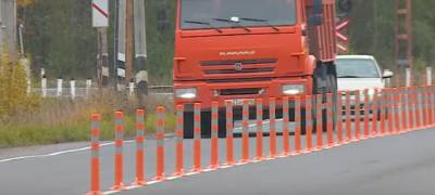Сигнальные столбики появились на трассах в Карелии для безопасности водителей