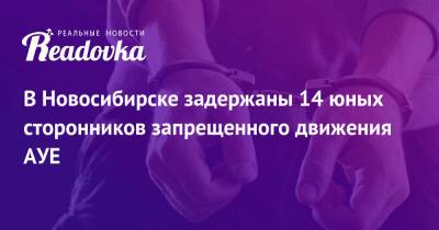 В Новосибирске задержаны 14 юных сторонников запрещенного движения АУЕ